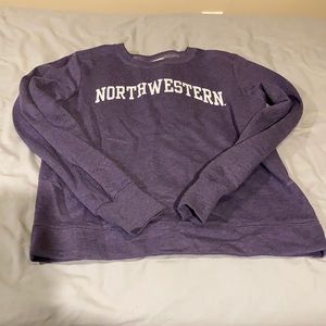 Women’s purple Northwestern University crew-neck sweatshirt